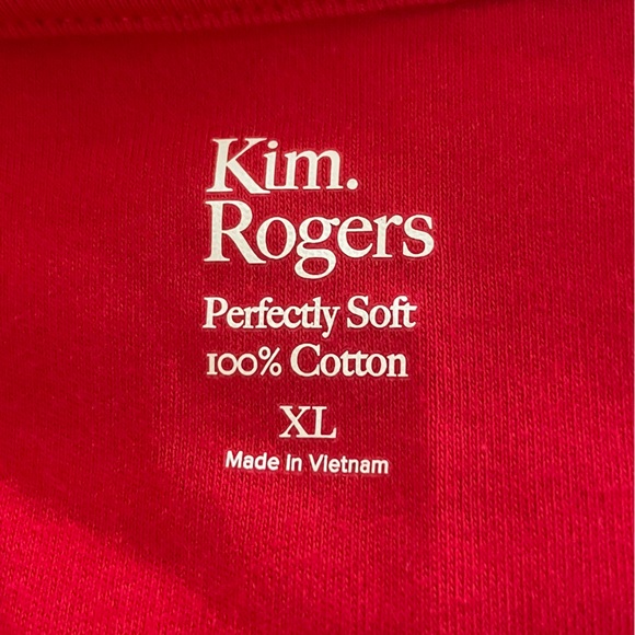 JUST IN Red Hot Short Sleeve Soft Tee Kim Rogers 100% Cotton Women’s Top Casual - Picture 5 of 8